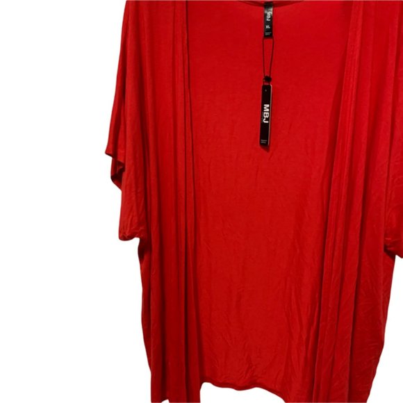 MBJ Fashion XL Red Drape Front Cardi NWT - Picture 4 of 5